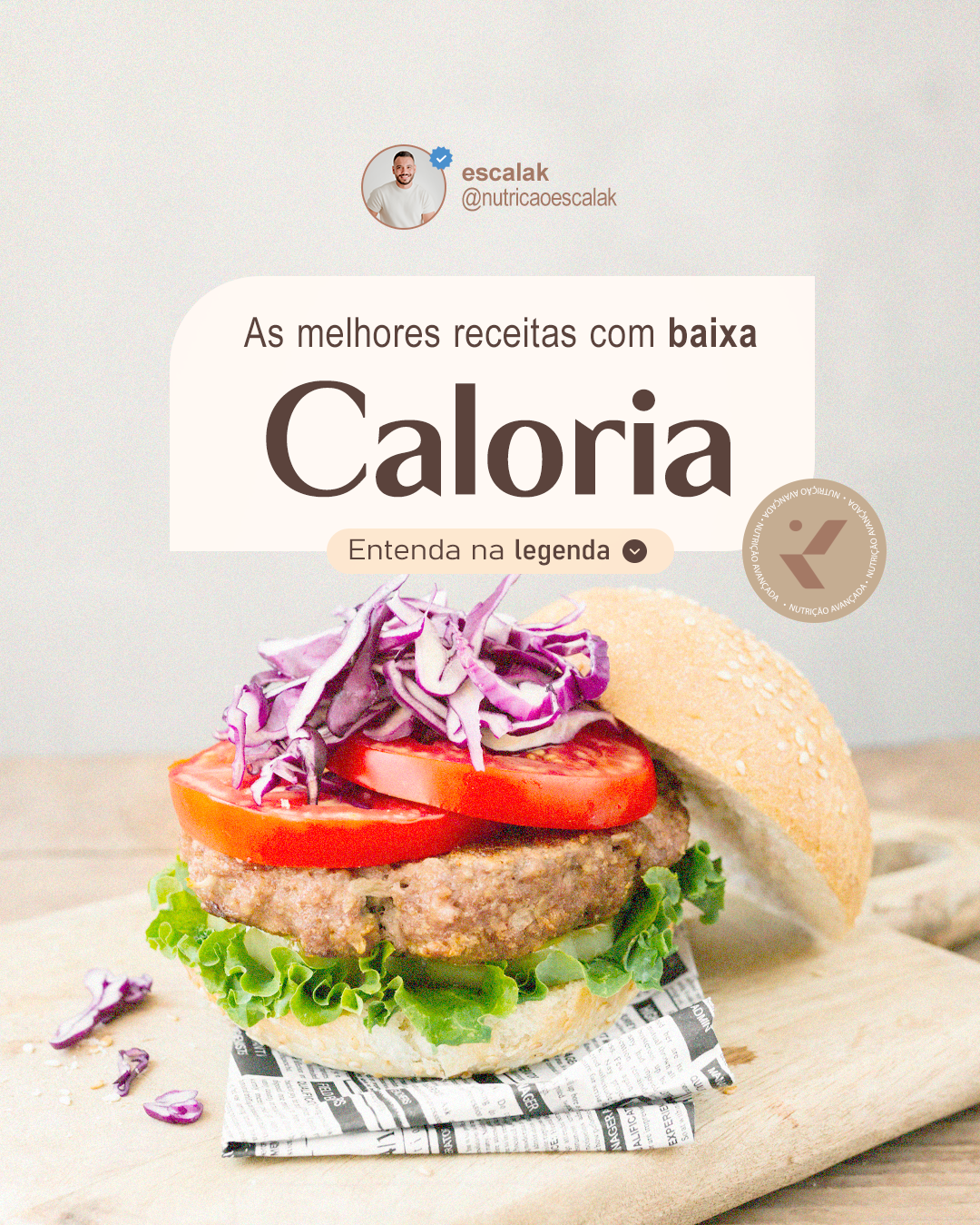 Hambúrguer de baixa caloria para comer todos os dias